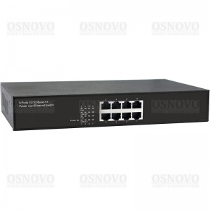SW-20800/B PoE коммутатор Fast Ethernet на 8 портов. Порты: 8 x FE (10/100 Base-T) с поддержкой PoE